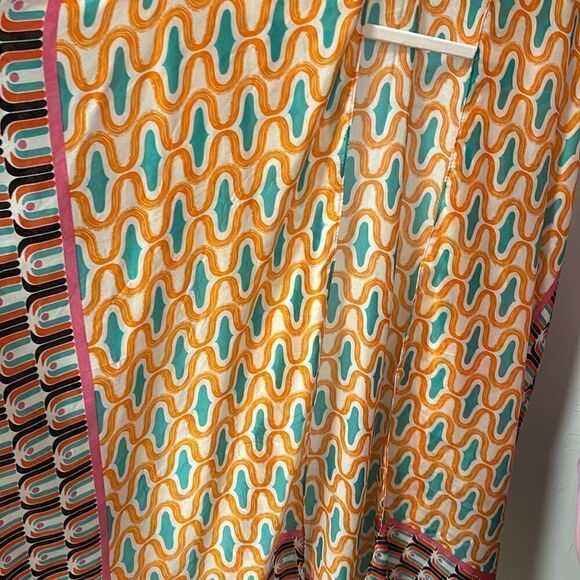 Boho multicolor print kimono / swim coverup - beautiful pattern and color combo - Picture 3 of 5